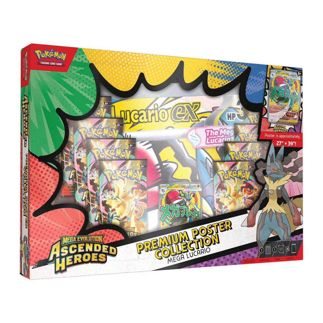 Pokémon TCG: Mega Evolution Ascended Heroes - Premium Poster Collection - Mega Lucario ex