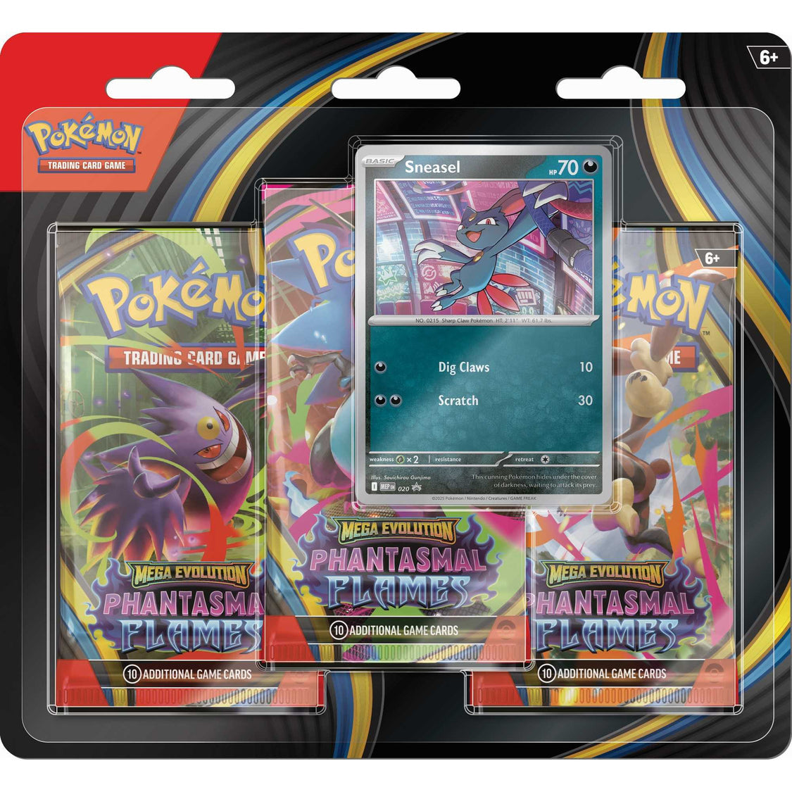 Pokémon TCG: Mega Evolution Phantasmal Flames - 3 Pack - Random