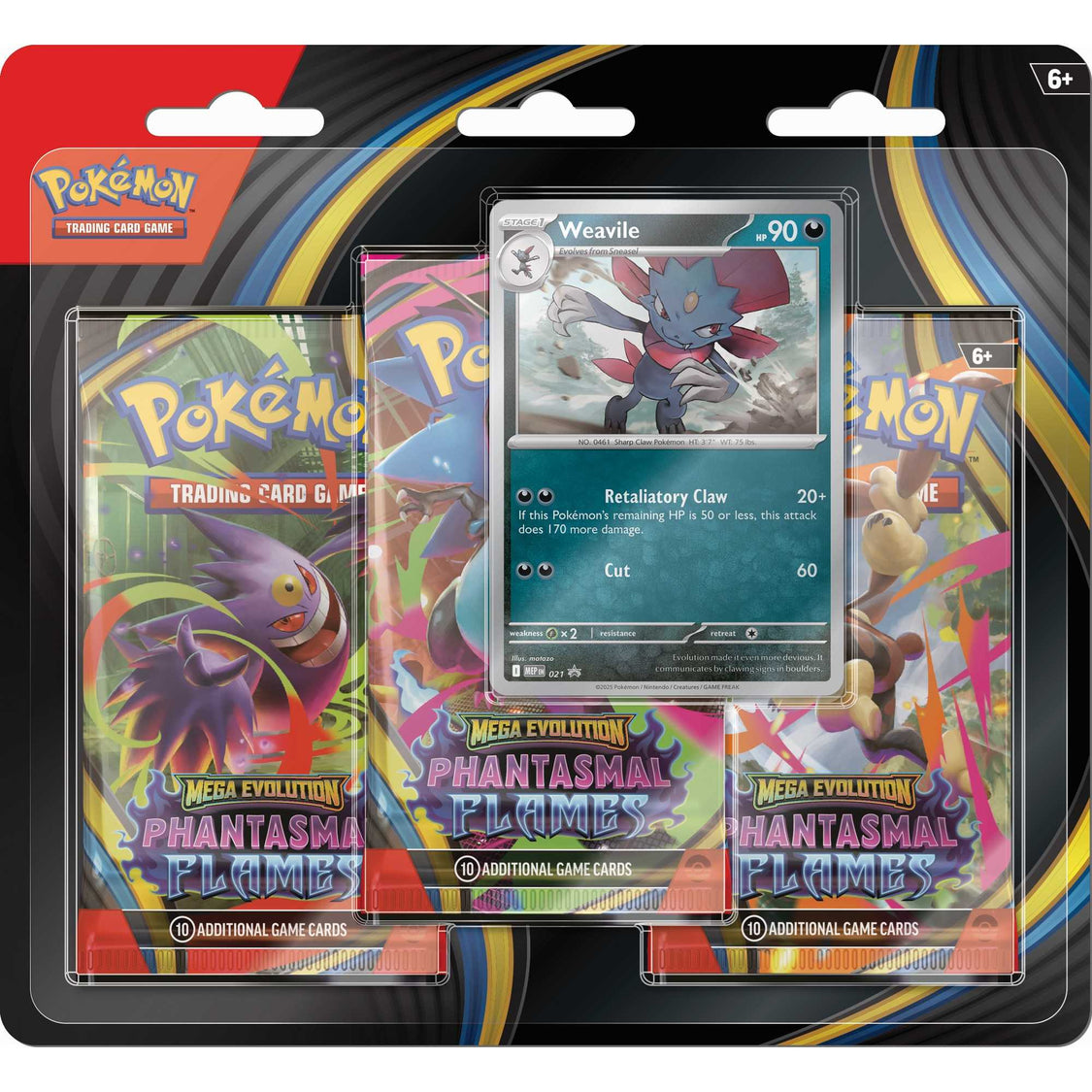 Pokémon TCG: Mega Evolution Phantasmal Flames - 3 Pack - Random